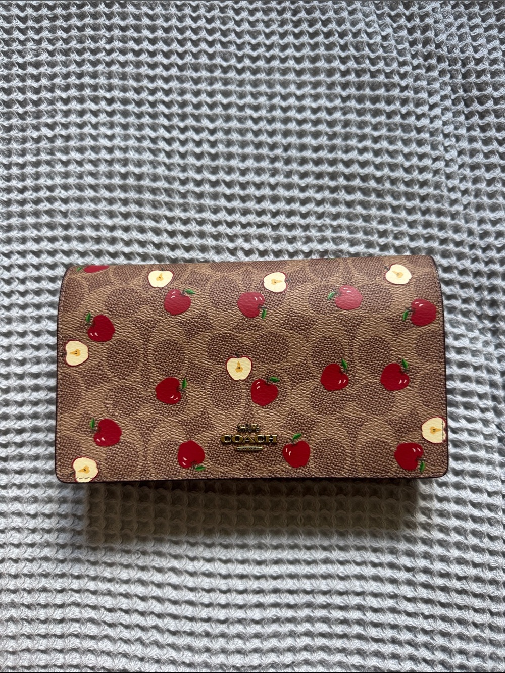 [New without tags] Coach clutch wallet bag in apple print